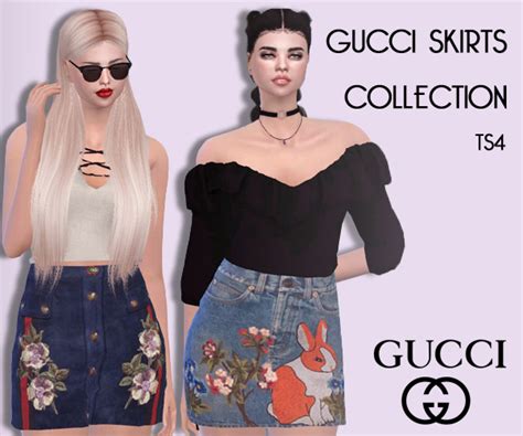 gucci leather skirt|gucci skirt sims 4.